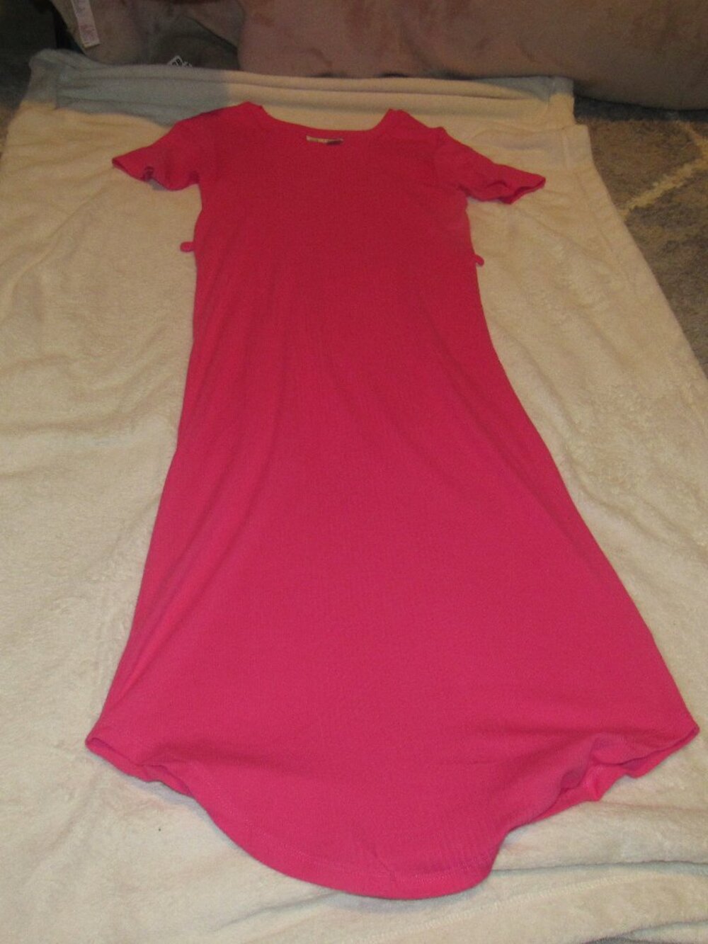 Saturday Sunday Mafi Addy Ribbed Midi Dress Pink Size Small